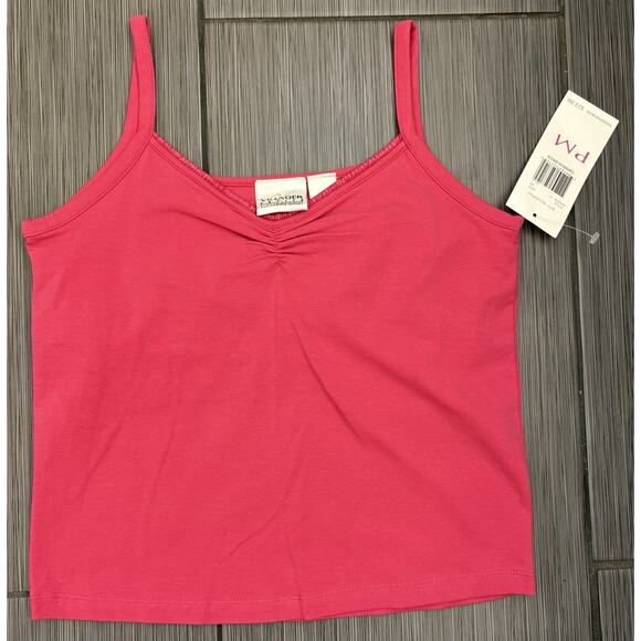 Liz Claiborne Villager Pink Cotton Tank And Button Down Shirt Set Petite Medium - Picture 3 of 10